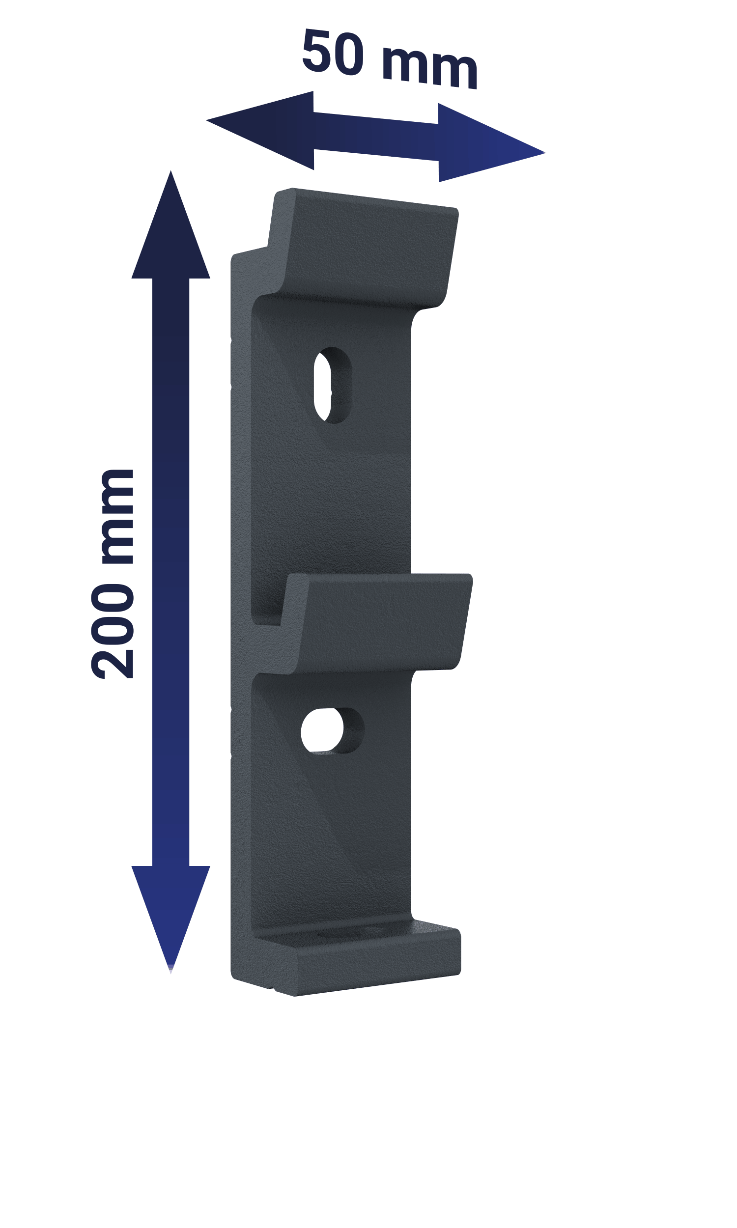 Encombrement support mural aluminium du store banne coffre 245 Nova